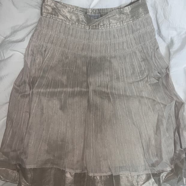 vintage glitter mash midi skirt