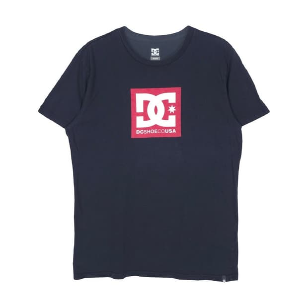 DC Shoes 박스 로고 네이비 반팔티