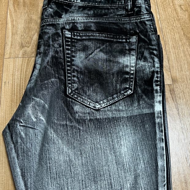 발망 블랙 워싱 데님 L