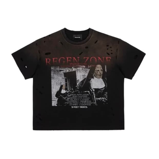 Regen Zone "RIOT" 25SS 빈티지 그래픽 티셔츠