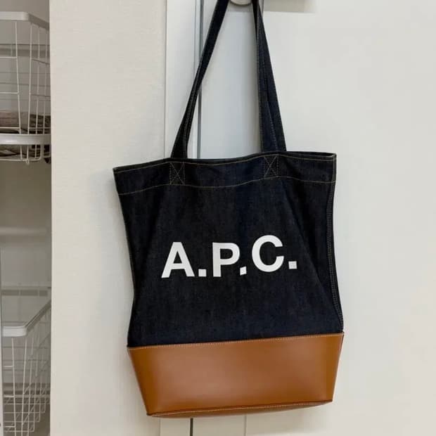 apc 아페쎄 데님 토트백