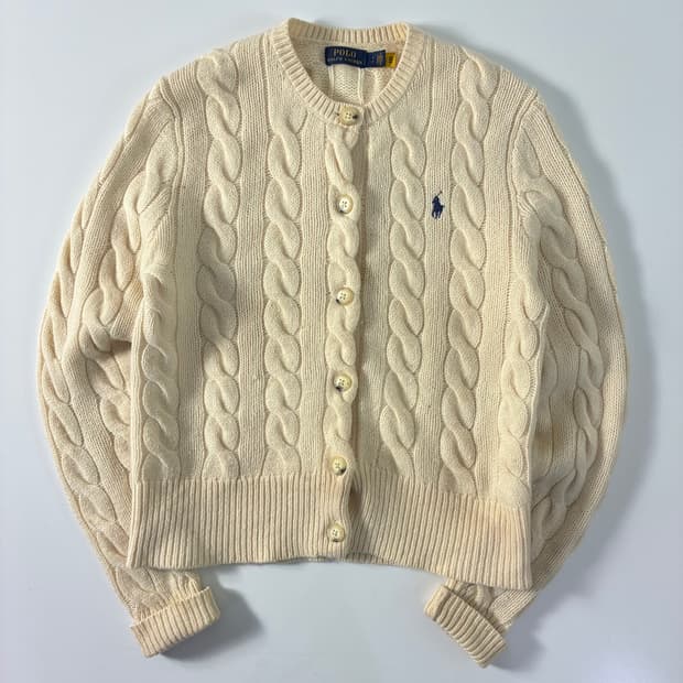 Polo 폴로 랄프로렌 우먼스 현행 캐시미어 업버튼 가디건