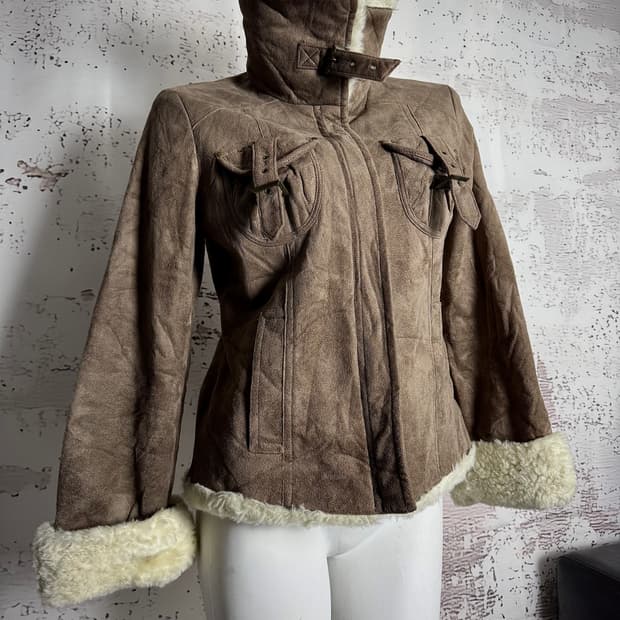 Vintage Brown Shearling Jacket