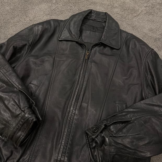 [정품/100] 런던포그 빈티지 양가죽 레더 자켓