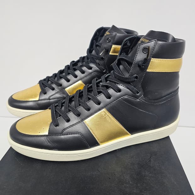 새상품급 생로랑 남성 레더 하이탑(44사이즈)