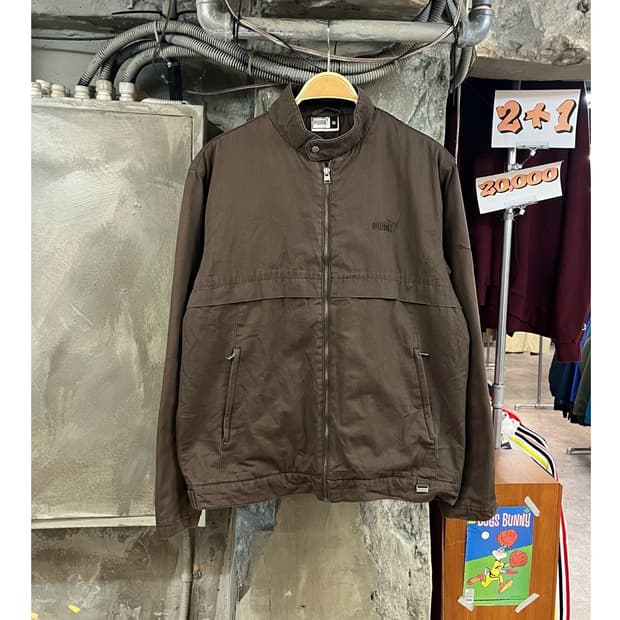 푸마 코튼 집업 자켓 브라운 XL #csz3593