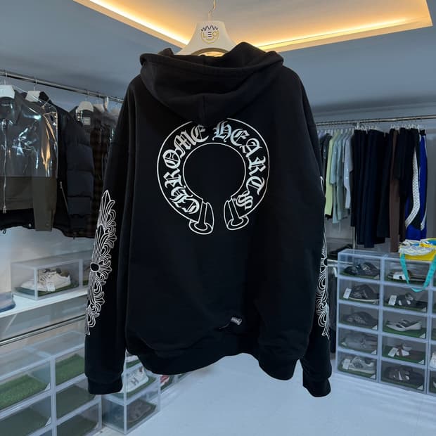 [리오브] 크롬하츠 홀스슈 플로랄 헤비웨이트 후드집업