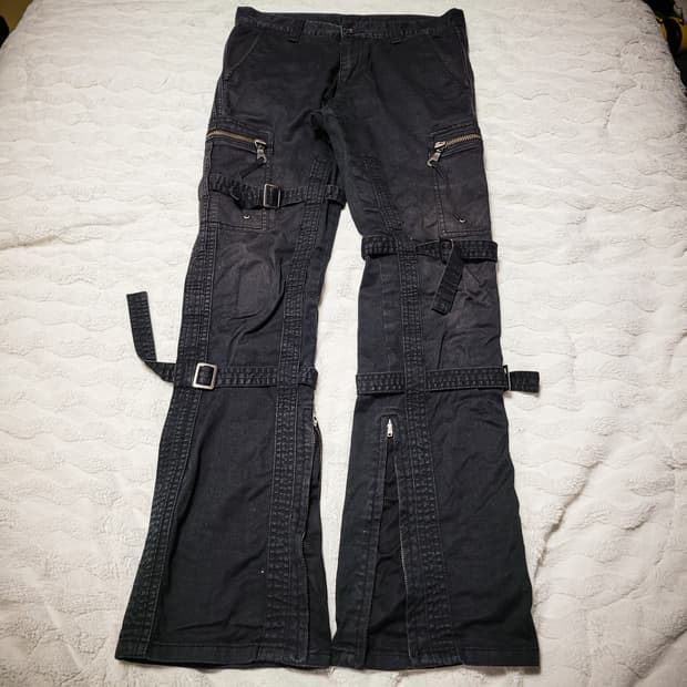 00s Military Bondage Bootscut Pants