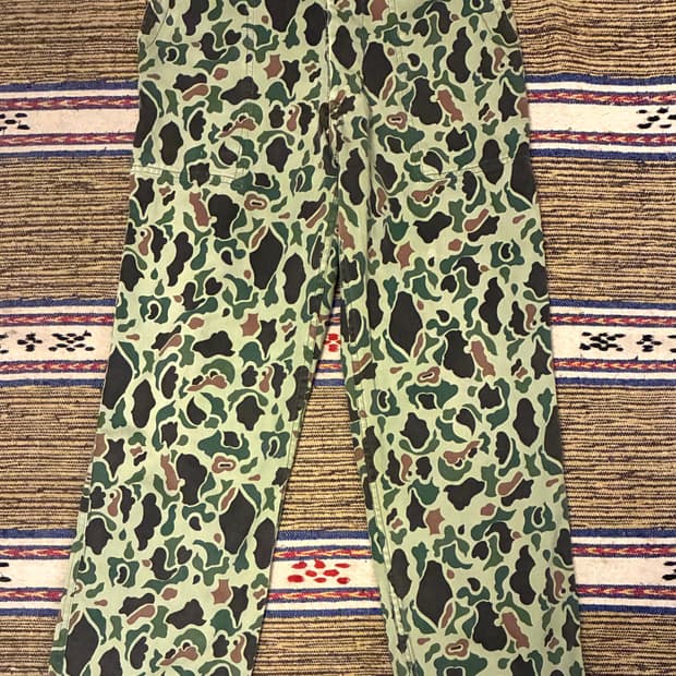 (30~32)80s korea 한국군 카모플라쥬 덕헌터 밀리터리팬츠