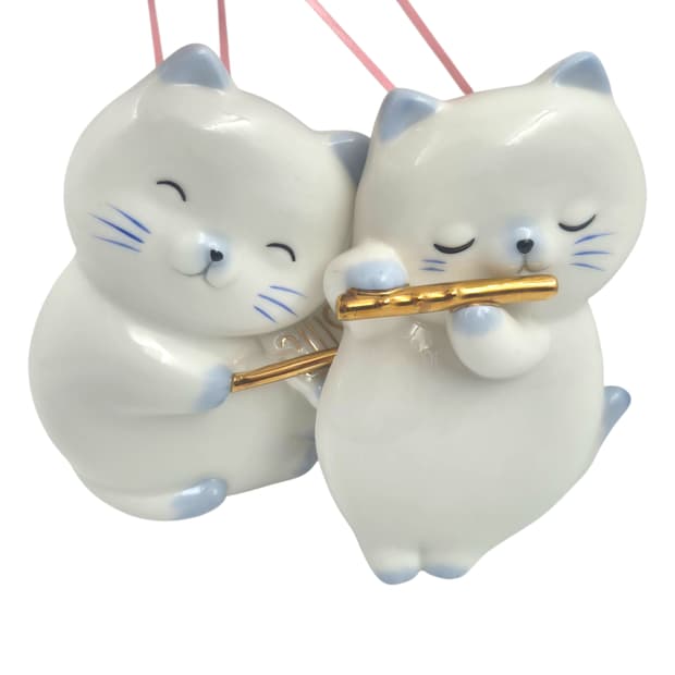 80s 코토부키 플룻&바이올린 고양이 벽걸이 세트