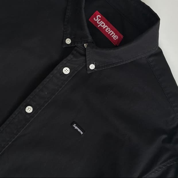 Supreme 슈프림 23FW 블랙 스몰 박스 로고 셔츠
