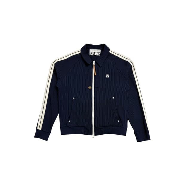 세터 로턴 와플 칼라 트랙 집업 자켓 네이비