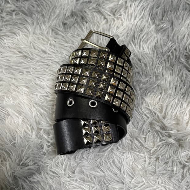 스터드 레더 벨트