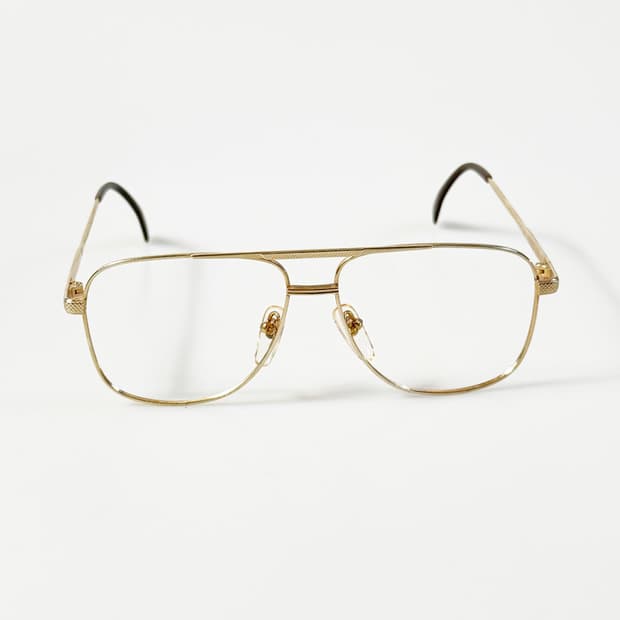 90s CHEVRON 골드 보잉 메탈 프레임 빈티지 안경
