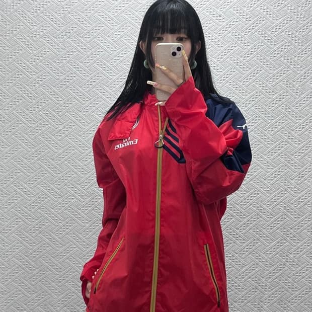 푸마 올드스쿨 레트로 아스날 유니폼 바람막이 자켓 L C13998