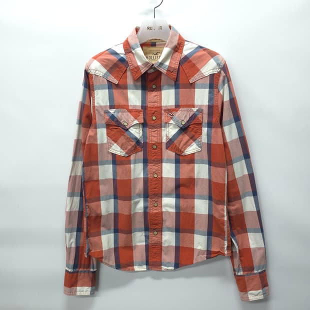 홀리스터 빈티지 웨스턴 체크 긴팔 셔츠(66~66반)
