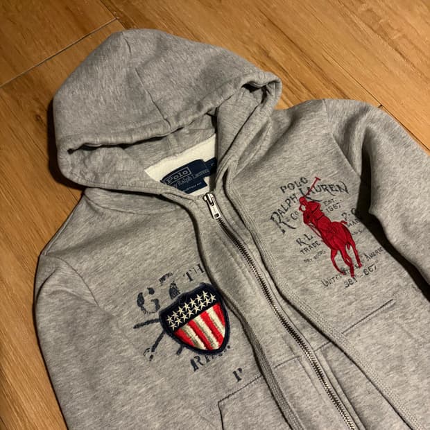 폴로 빅포니 성조기 후드집업