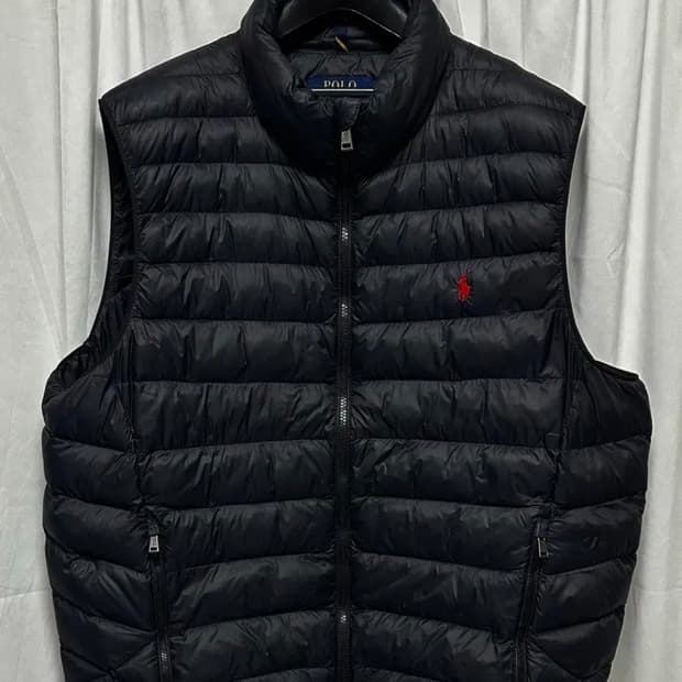 no.113 폴로 랄프로렌 블랙 패커블경량패딩 조끼 xl s급