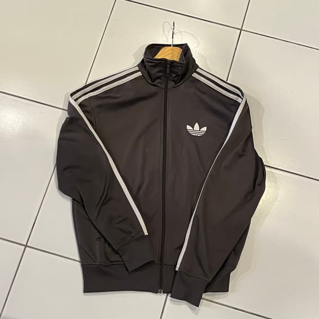 아디다스 대장 구형 파이어버드 브라운 져지 트랙탑