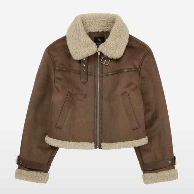 레더리 스웨이드 무스탕 자켓 브라운