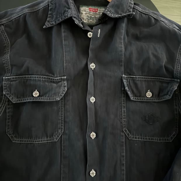 리바이스 빈티지 코튼 블랙 셔츠