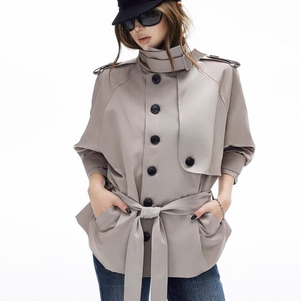 (새상품) iamxiaa pinkparks 벨트 숏 트렌치 코트 베이지