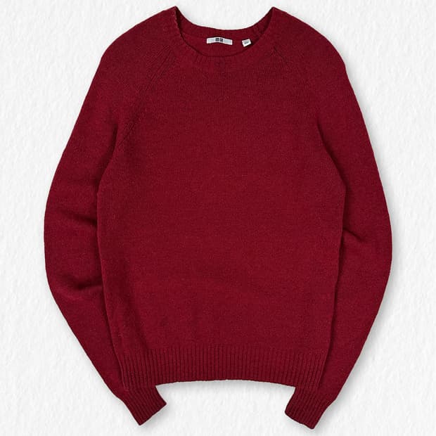 유니클로  니트 레드