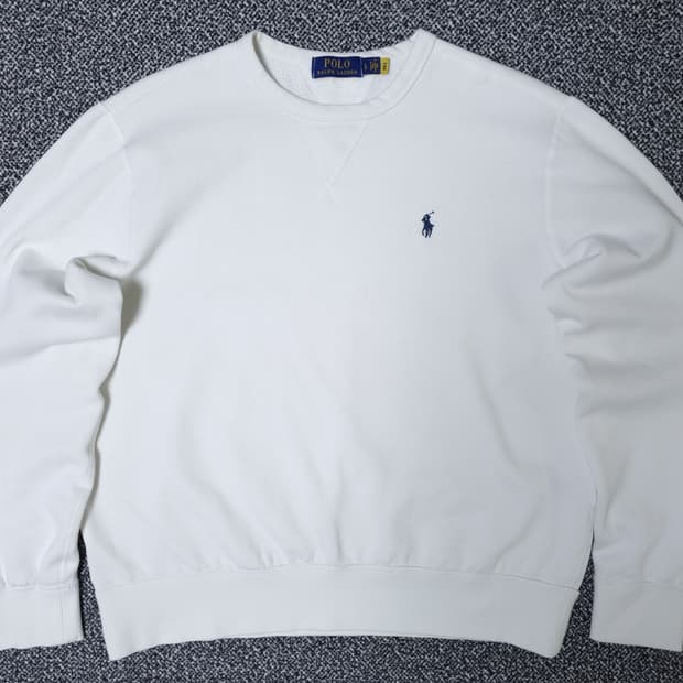 [무료배송][100]폴로 남성용 기모 맨투맨 긴팔티