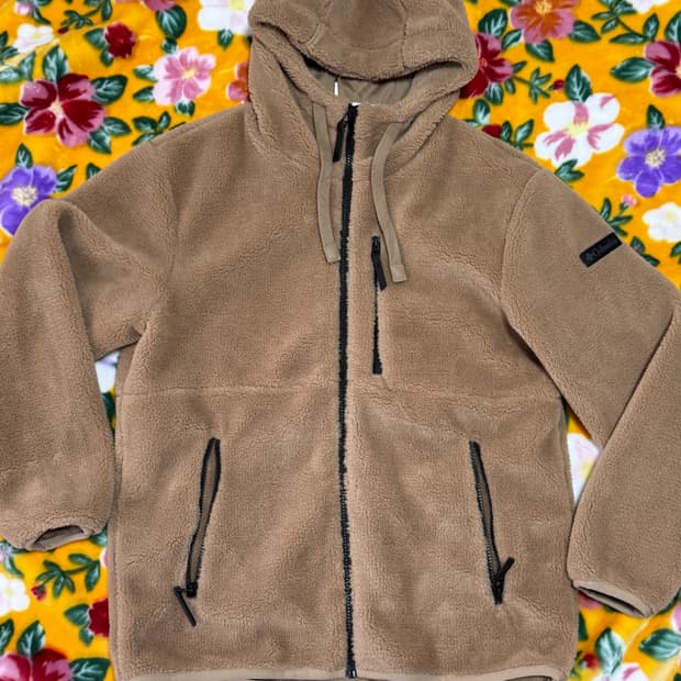 콜롬비아 양털 후드집업 남성 S (90) 베이지