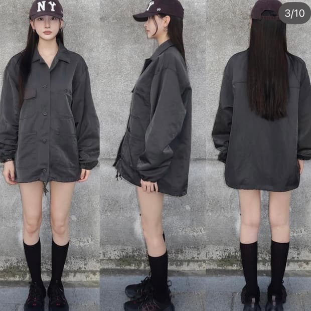 유프로젝트 yue 스테디 점퍼 야상 자켓 빈티지카키