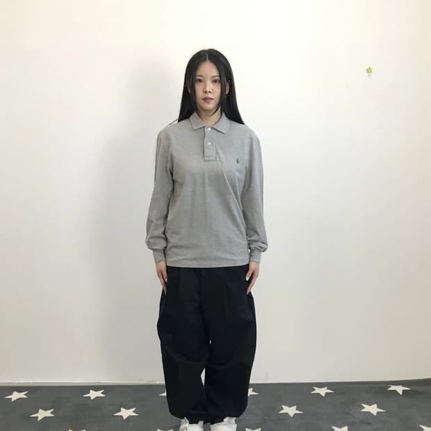 Polo Ralph Lauren Grey Long Sleeve Polo 