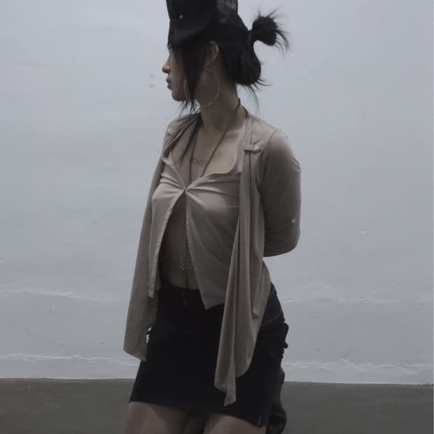 Beams layered one-button cardigan
