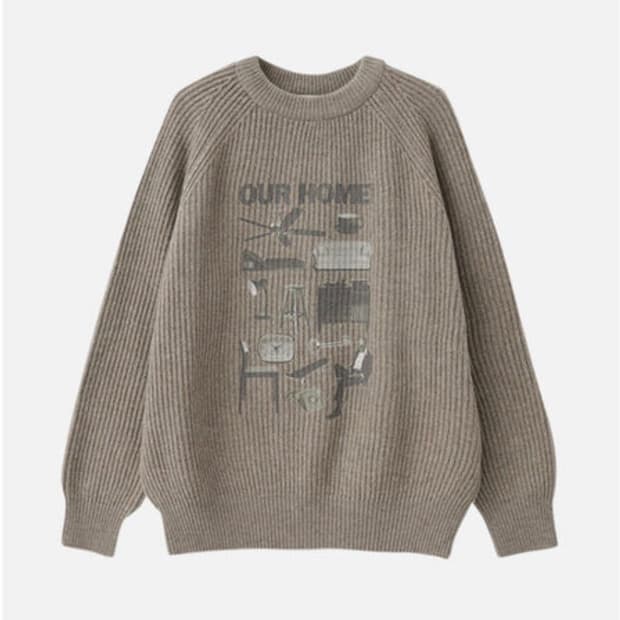 니틀리 OUR HOME 프린팅 니트