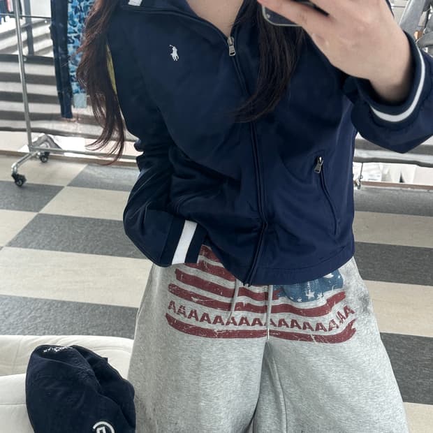 폴로 랄프로렌 네이비 배색 페리자켓 