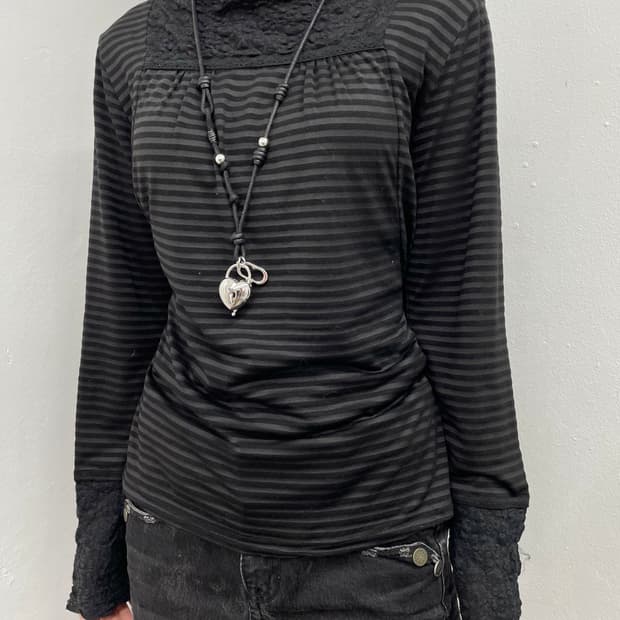 스트라이프 레이스 워머 폴라 슬리브