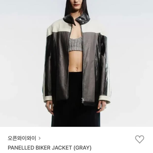 Open YY PANELLED BIKER JACKET 