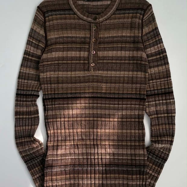 돌체앤가바나 00s 스트라이프 헨리넥 니트 드레스