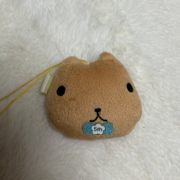 밴드 붙인 카피바라상 키링 인형