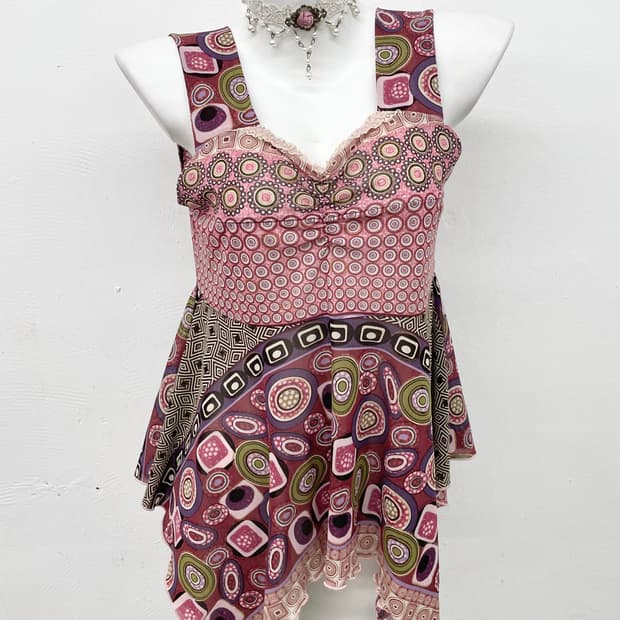 핑크 페이즐리 오리엔탈 슬립