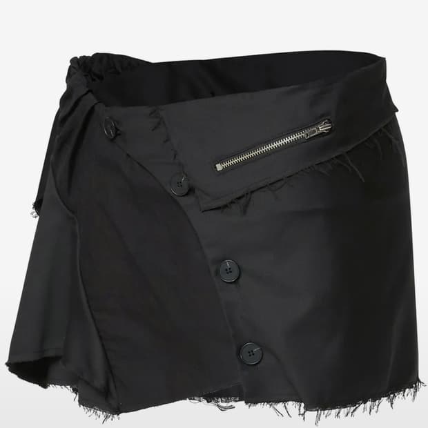 플레어업 레이어드 미니 스커트 블랙 1사이즈