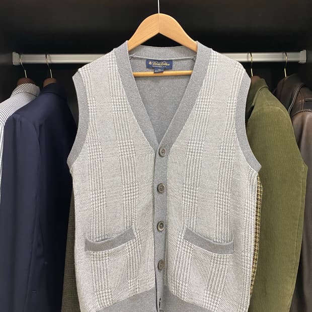 브룩스 브라더스(Brooks Brothers) 글랜체크 니트 베스트