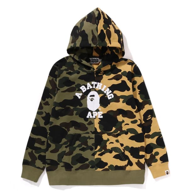 베이프 반반 후드티 키즈 160 bape kids hoodie