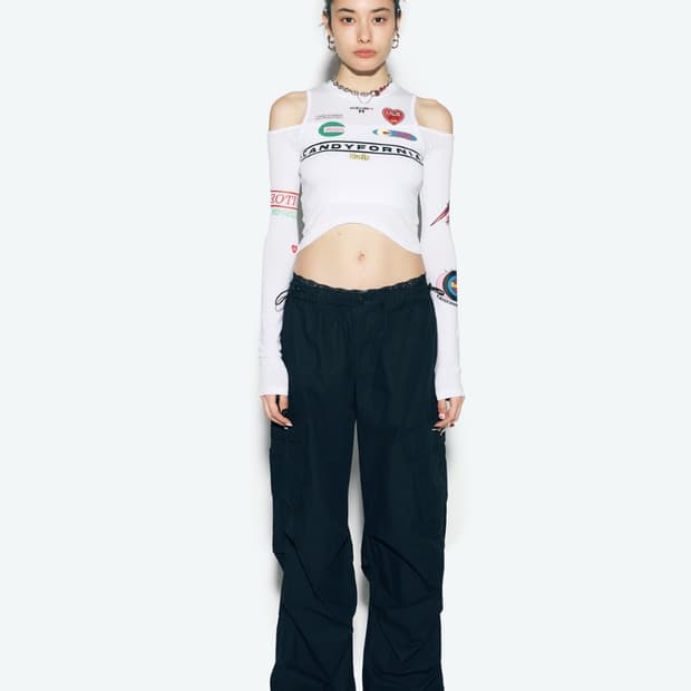 애즈이프캘리 파라슈트 카고 팬츠 블랙