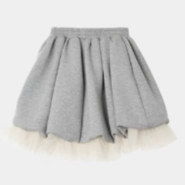 생긴스튜디오 JERSEY BALLOON SHAH SKIRT - grey