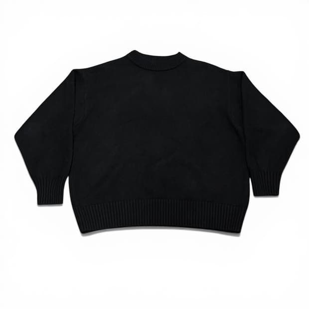 2XL 유니클로U 블랙 헤비울 크루넥 니트