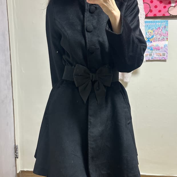 빈티지 블랙 리본 코트 히메갸루 로걀 라떼 오네갸루 달천깔 공겜여주 고딕