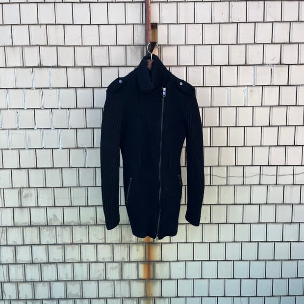 Diesel 양털 사선 지퍼 코트