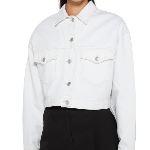 [연예인착용] 이자벨마랑 데님 자켓 화이트 38사이즈