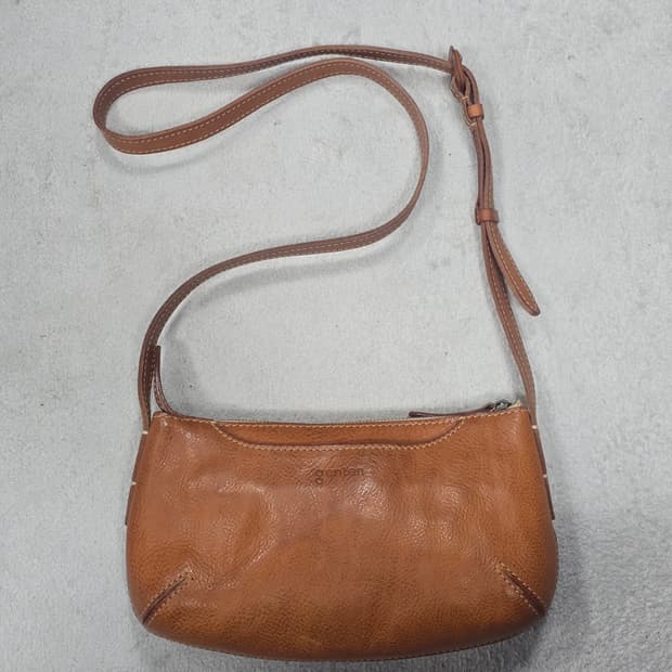 젠텐 브라운 레더 숄더백