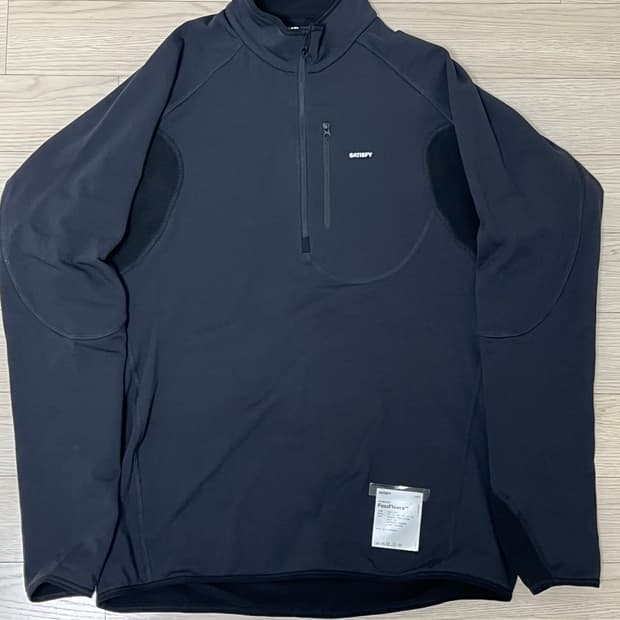 새티스파이 퍼즈플리스 하프 집 블랙